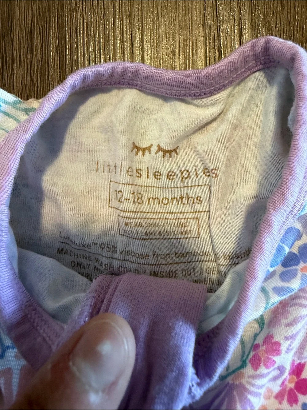 Little Sleepies doodle blooms shorty